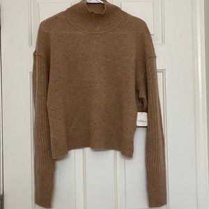 NWT Free People Aubrey Cashmere Sweater, Camel Size L